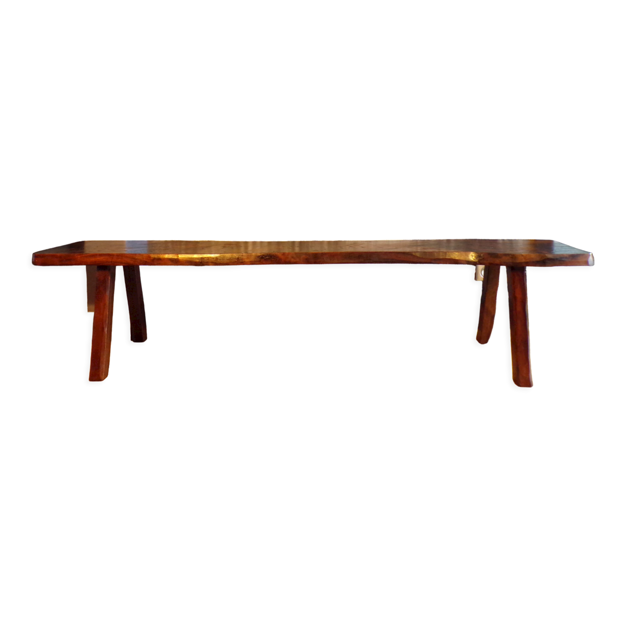 Brutalist elm bench