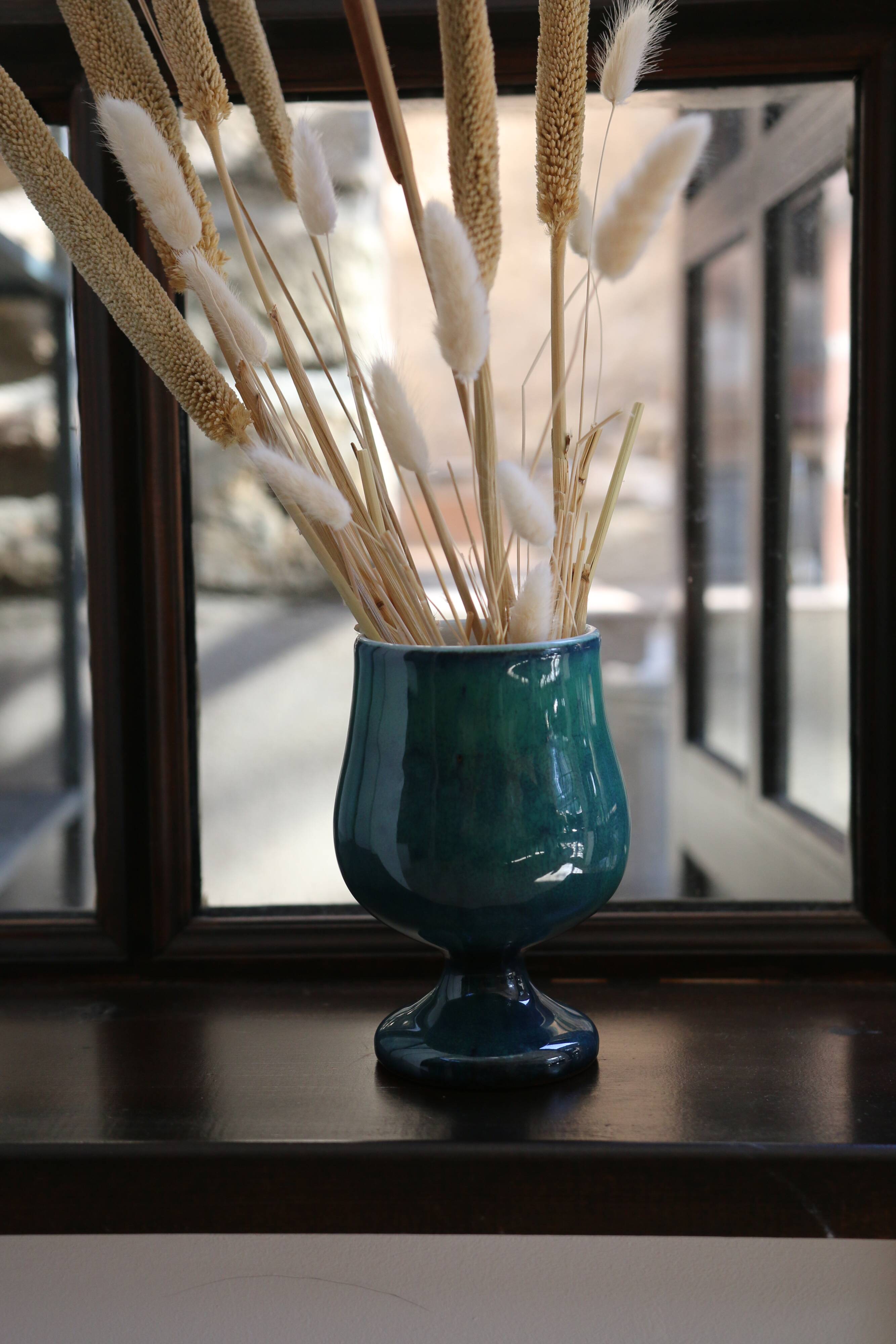 Ceramic Chalice-Glass-Vase Footed by Antonio Lampecco, several available