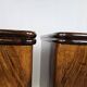 1940 Art Decò nightstands in walnut with door and shelf