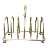 Toast holder in silver metal