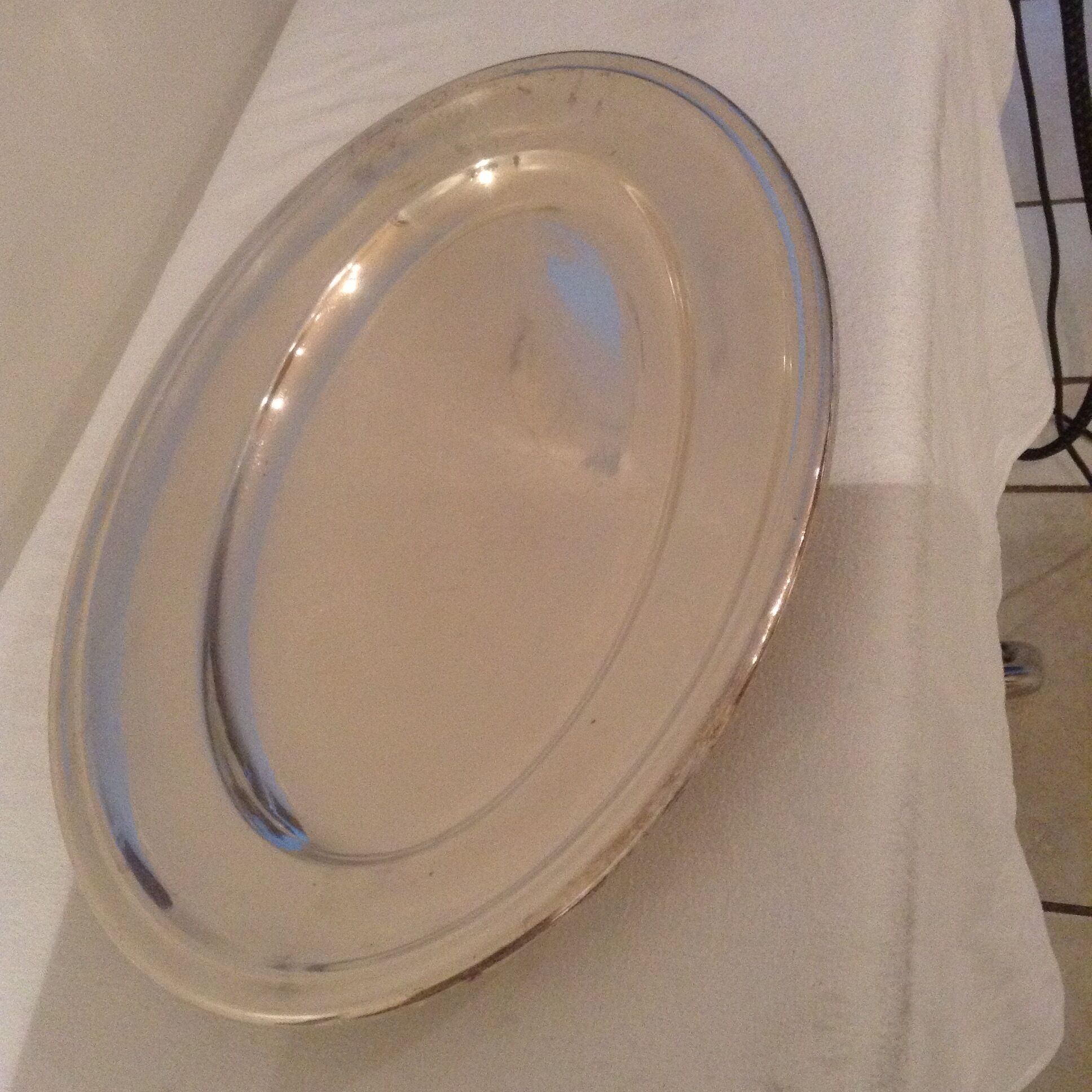 Dish "ercuis" silver metal