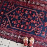 Handmade vintage Caucasian Karabagh rug 120cm x 179cm, 1940s