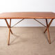 Danish dining table in teak, beech, and brass, model AT 303 Hans Wegner.