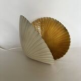 Resin shell lamp by Michèle Mahé
