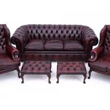 Unique Chesterfield set, Western Europe, mid-20th century.