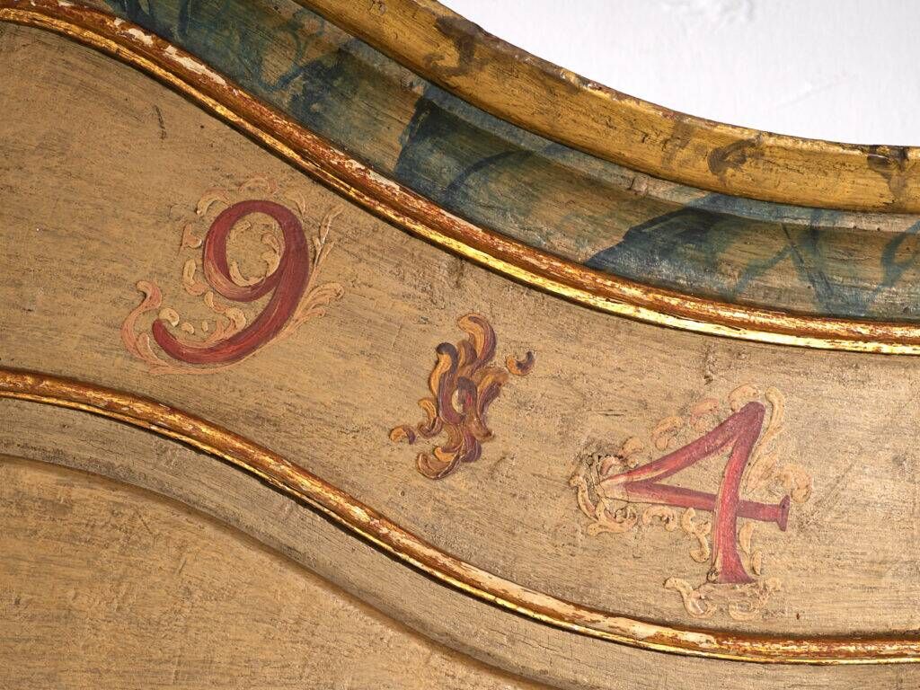 Antique baroque wardrobe painted in pine – Austro-Hungarian Empire, Year 1794