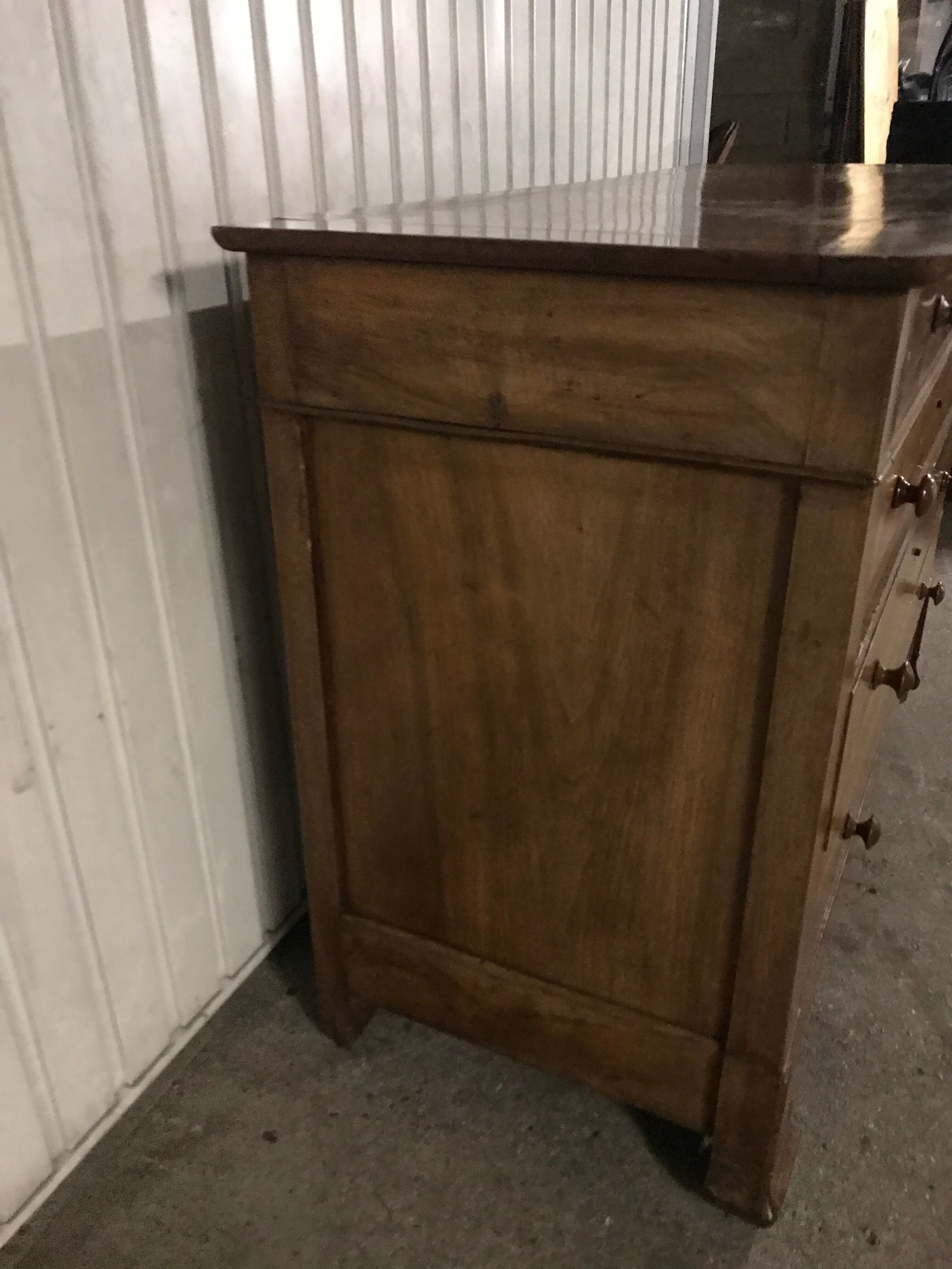 Chest of drawers  Louis Philippe old walnut