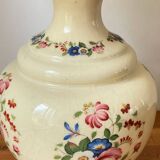 Vintage Ceramic Lamp with Wooden Base