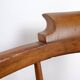 Elm armchair with curved back