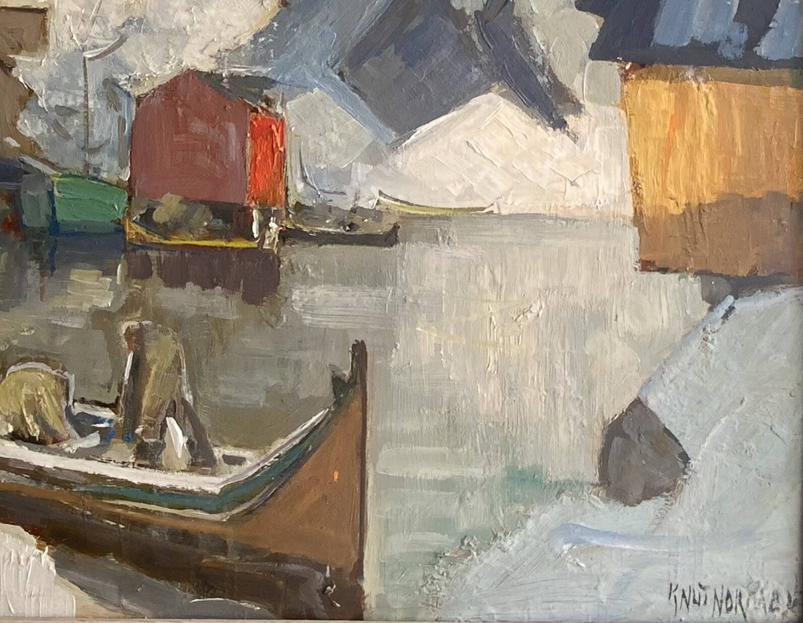 Impressionism Original Oil on Canvas Nordic Scene signed Knut Norman 1896-1977