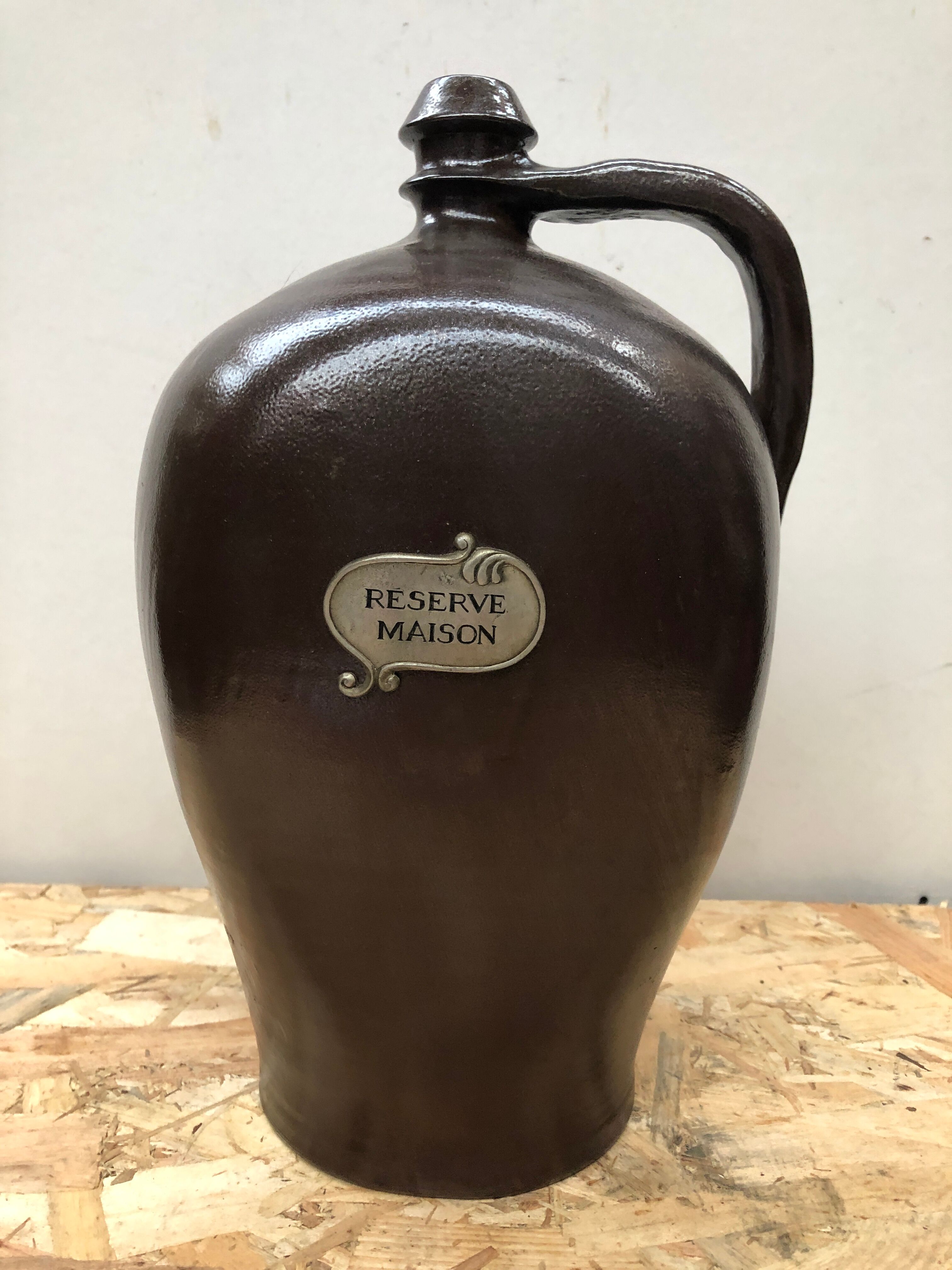 Old jar sandstone brown reserve house made in france vintage