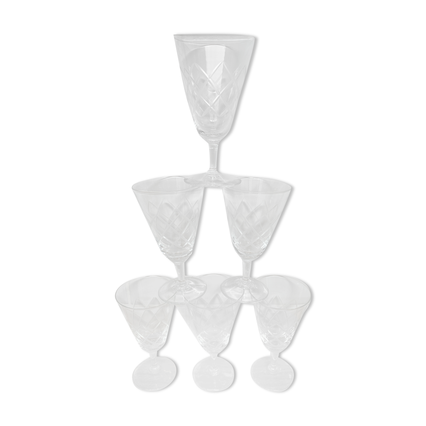 Set of 6 wine glasses