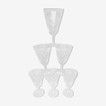 Set of 6 wine glasses