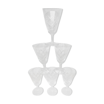 Set of 6 wine glasses