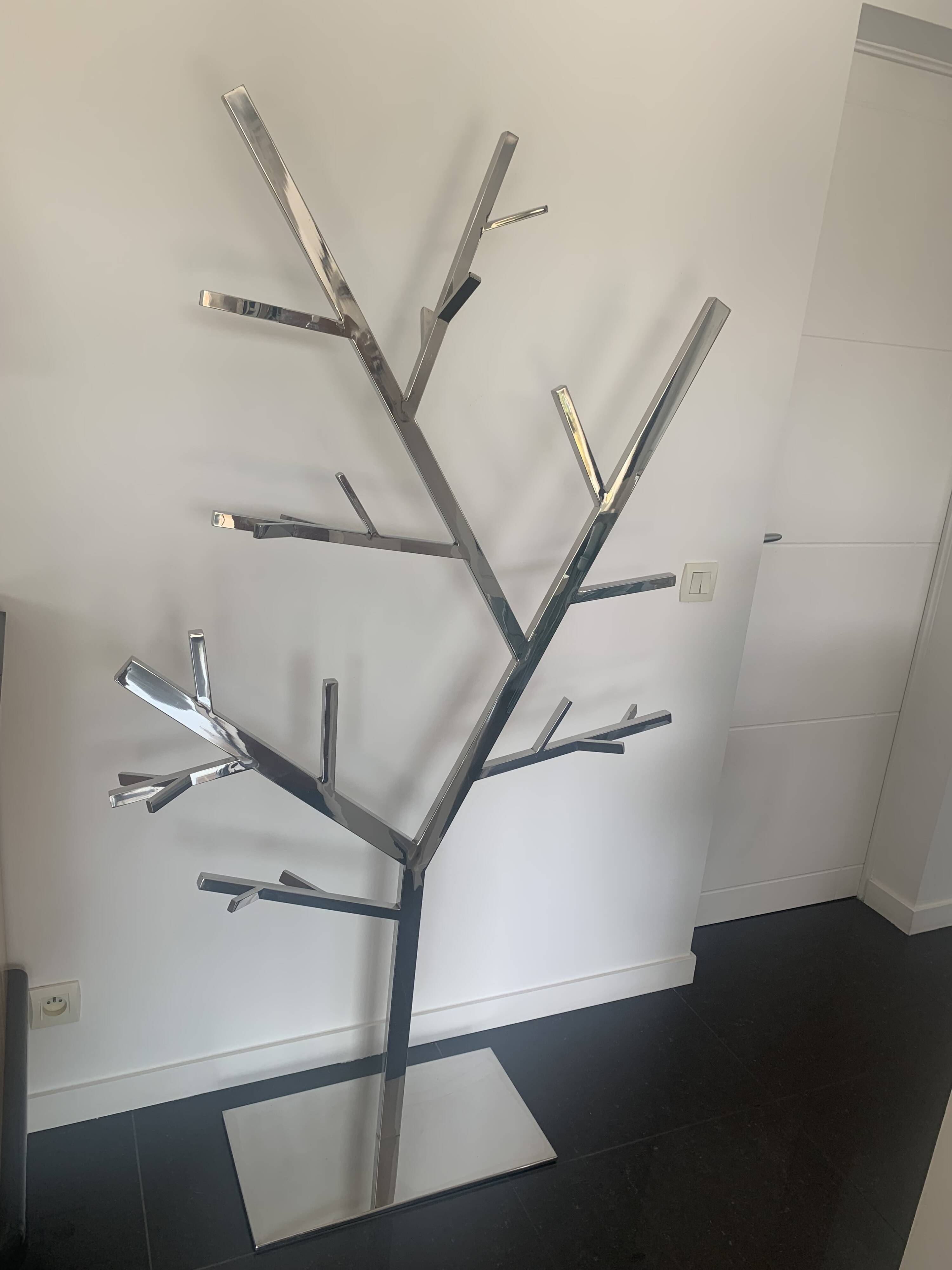 Coat rack tree chrome steel