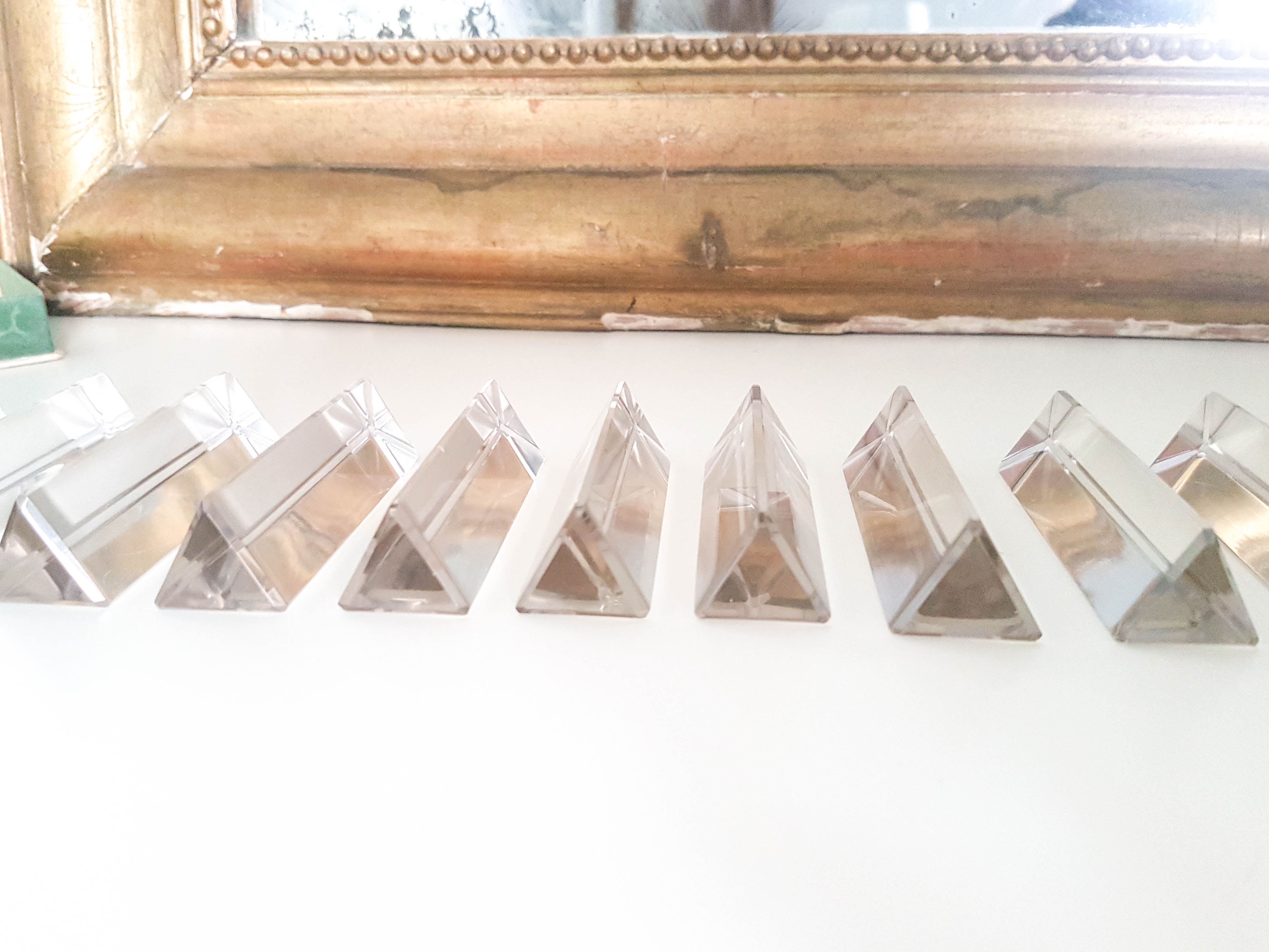12 Baccarat crystal knife holders