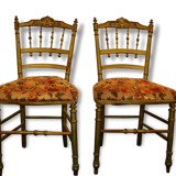 2 Golden wooden chairs