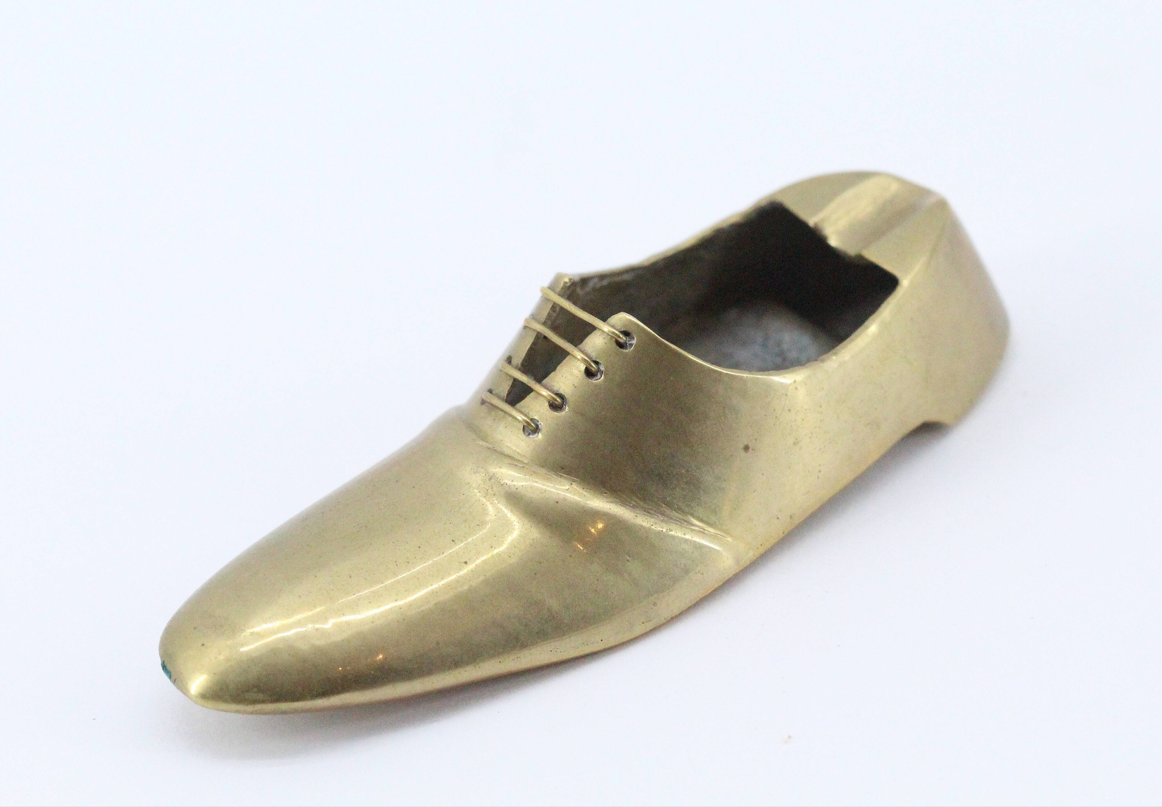 Brass shoe ashtray