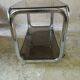 Trolley, hifi table. Smoked silver metal glass 60's