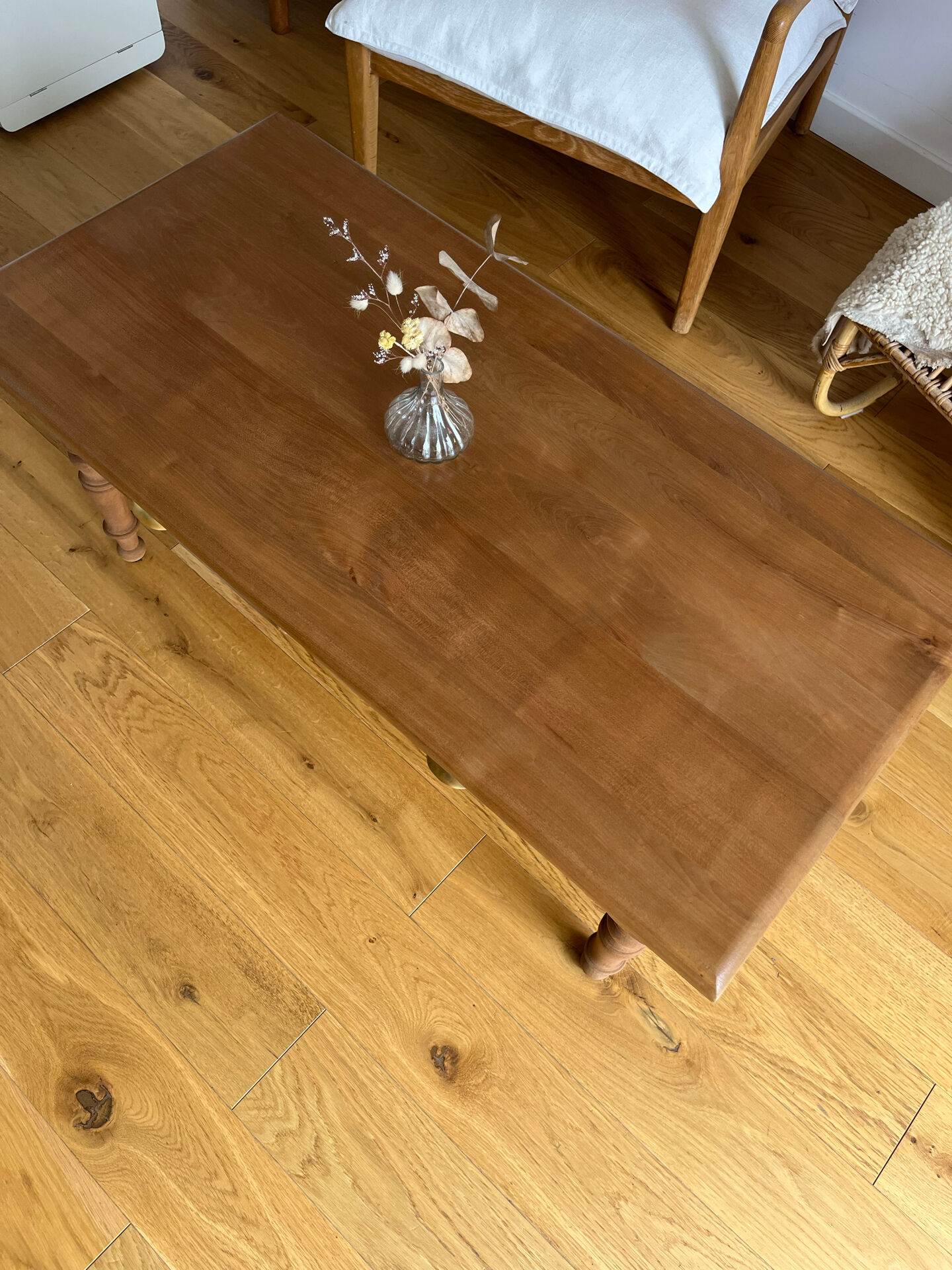 Table basse rénovée