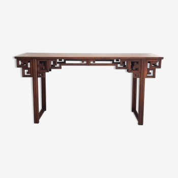 Exotic Asian wood console China 19th