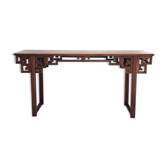 Exotic Asian wood console China 19th