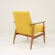 Fauteuil vintage jaune velours côtelé Scandinavian design by H.Lis