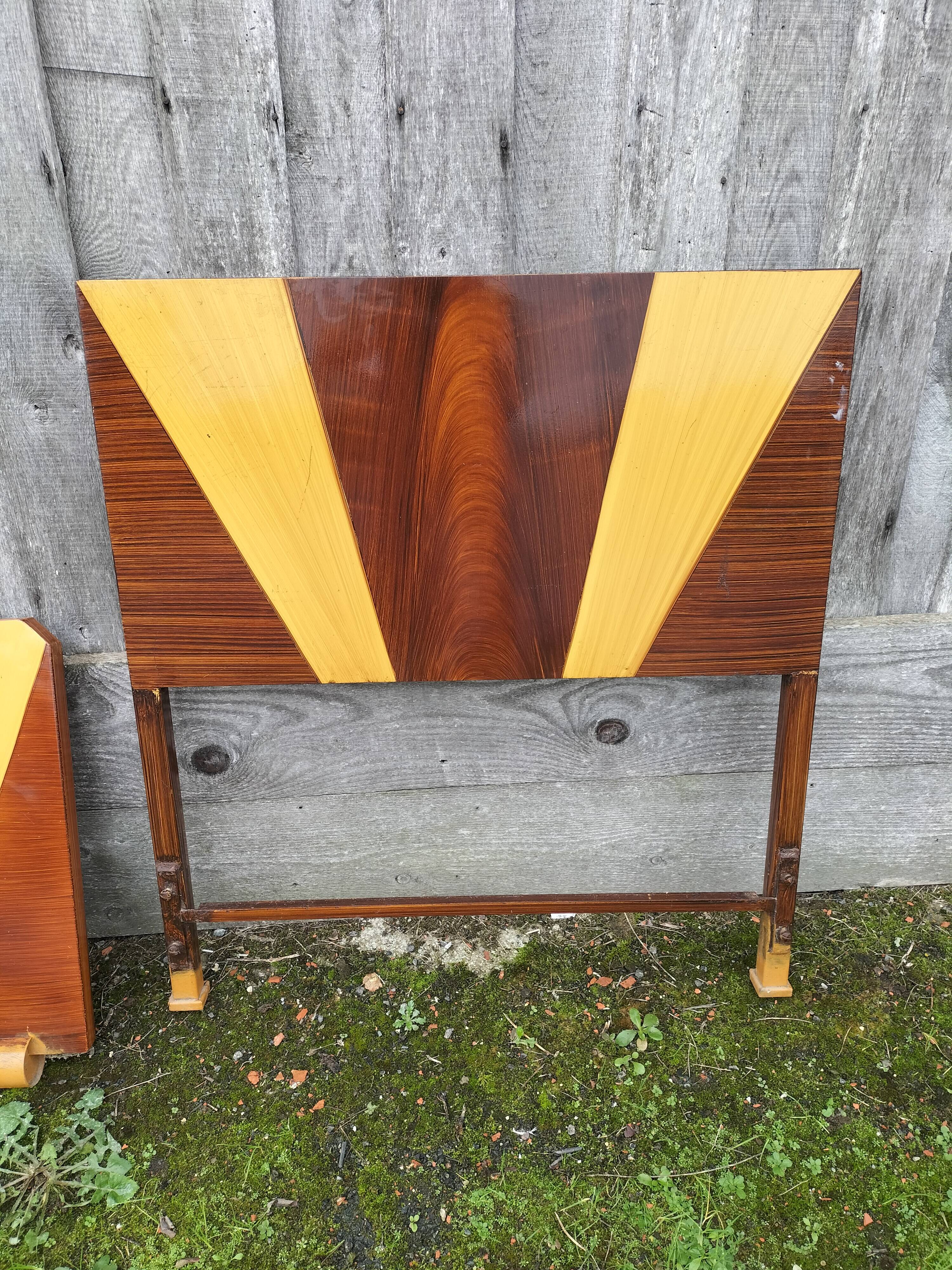 1 place art deco metal bed