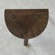vintage French farm stool in turned wood