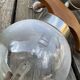 Exceptional Space Age / Mid-Century suspension chandelier, 3 concave globes.