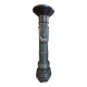 Very beautiful and ancient green marble column, dating from the 19th century