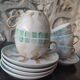 5 coffee cups and saucers Pillivuyt France