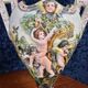 Capodimonte: Triptych Garniture with Cherubs in Porcelain