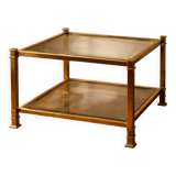 Vintage two-tier glass coffee table