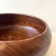 Scandinavian salad bowl / fruit bowl made of genuine teak wood, Denmark 1970.