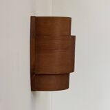 Pair of vintage wall lights, Hans-Agne Jakobsson, pine slats, Sweden 1960.