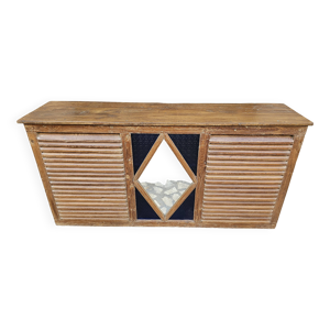 Ancien comptoir de boutiquier - teck birman