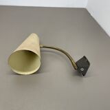 Rare adjustable diabolo brass stilnovo style wall ceiling light, italy 1950