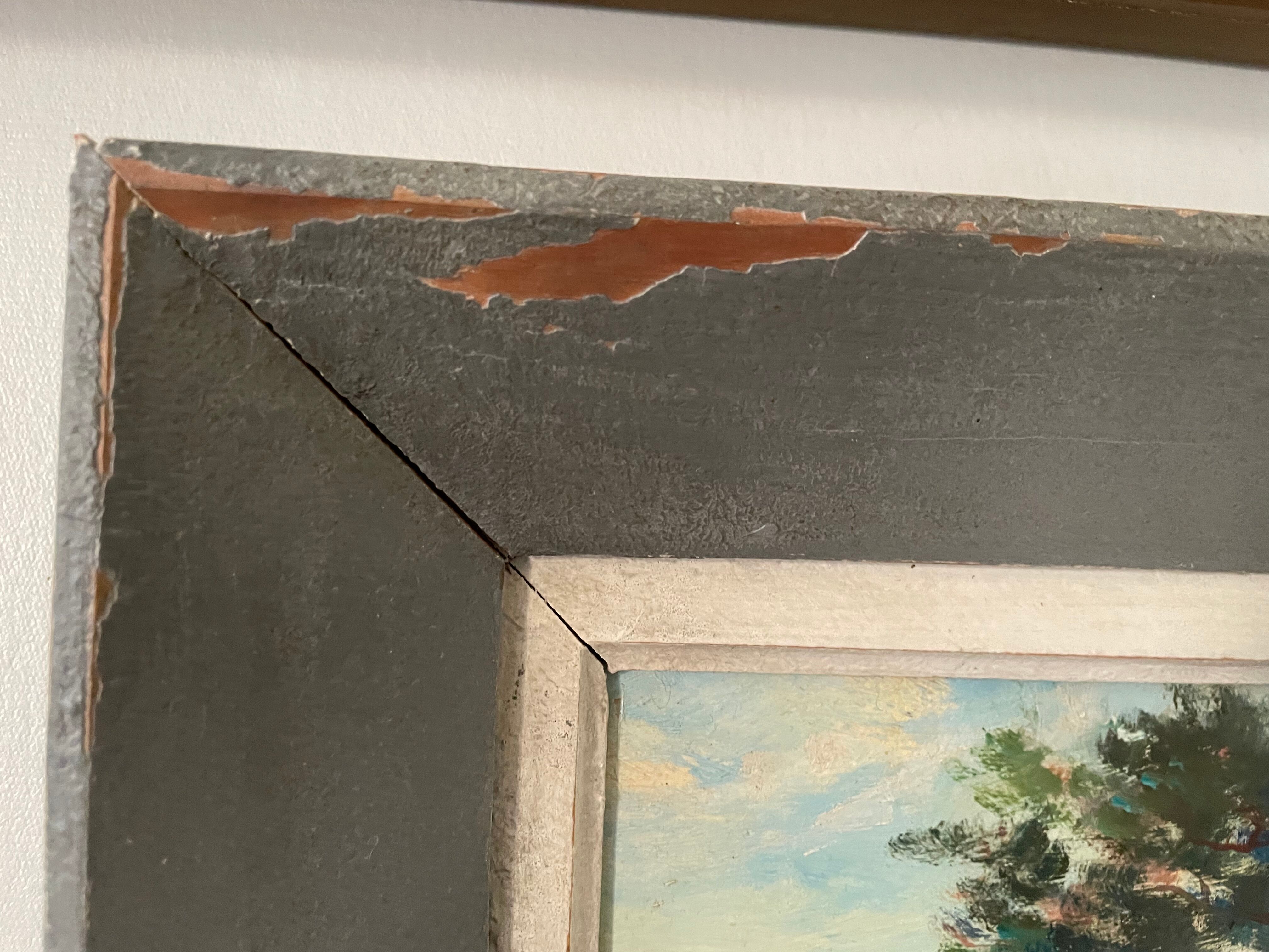 Old seaside painting