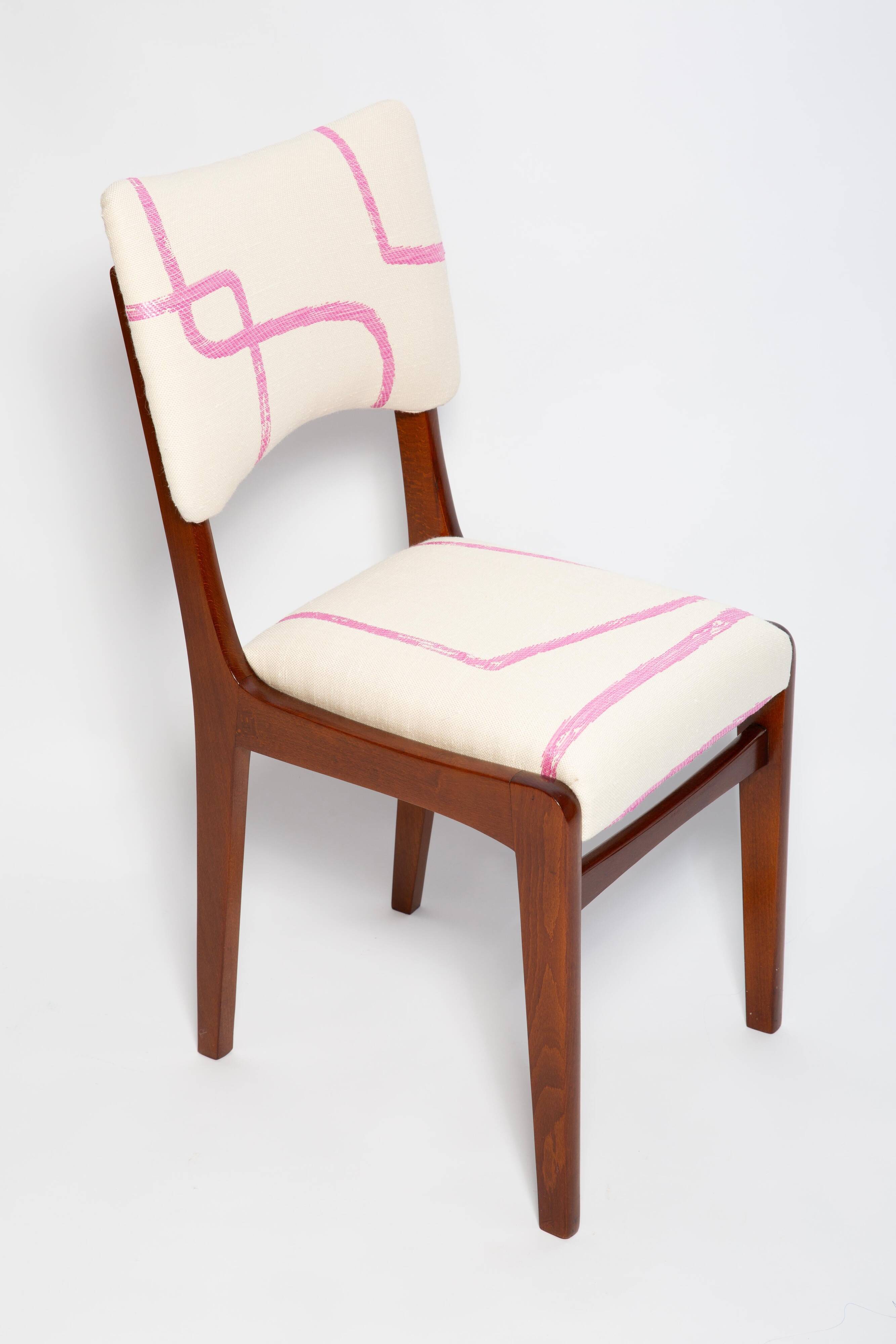 Mid-century chair, Kafkaesque Walk Jacquard, Rajmund Halas, Poland, 1960s