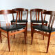 Series of 4 vintage Scandinavian teak chairs, 1960