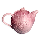 Théière en barbotine rose