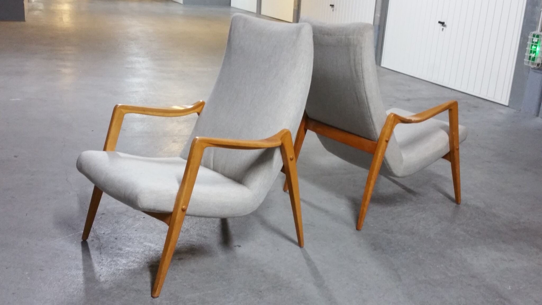 Scandinavian armchair danish feet years 50 compass