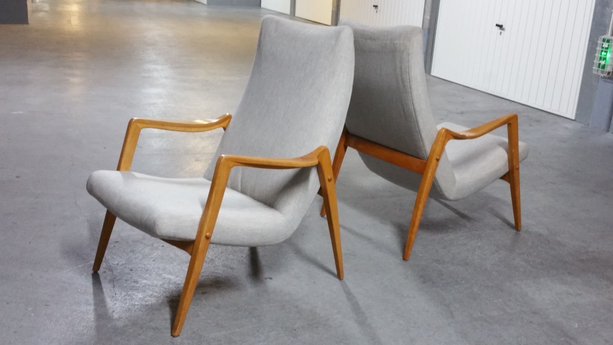 Scandinavian armchair danish feet years 50 compass