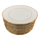 12 white porcelain dessert plates from Limoges CG Cie