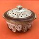 1960s Round Ceramic Terrine with "fat lava" effect