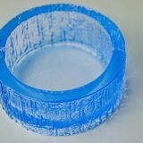 Ice ashtray by Antonio Imperatore, blue murano glass, Italy, 1970