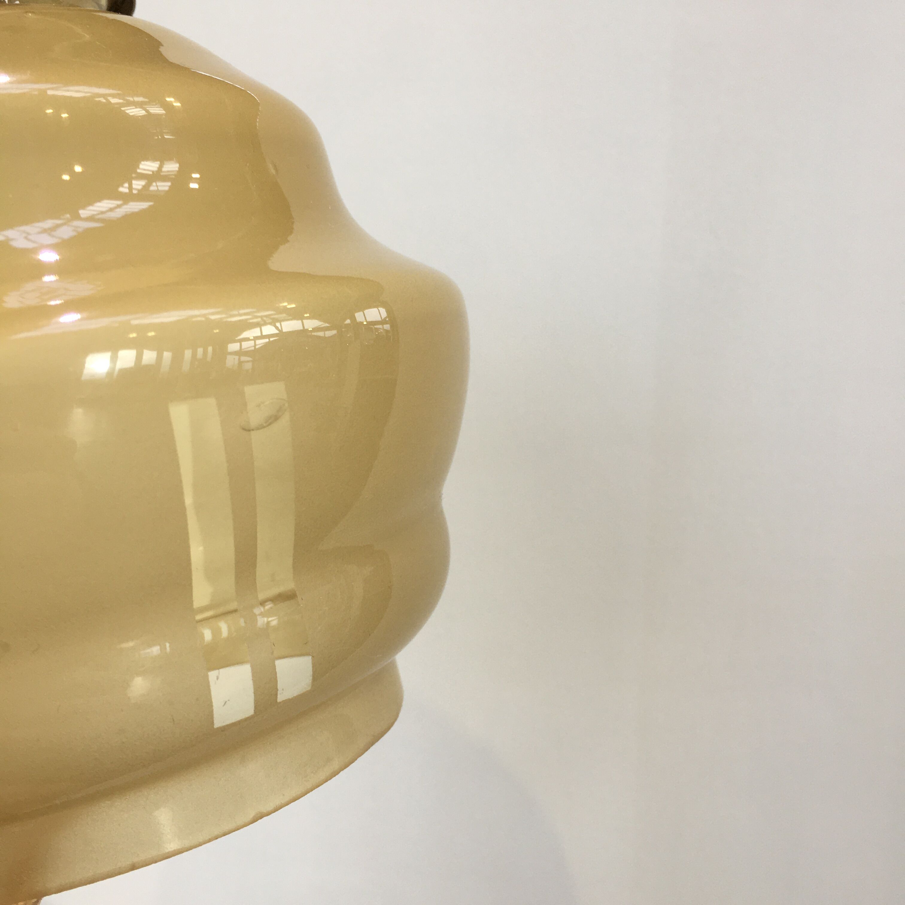 Small pale yellow art deco hanging