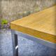 XXL coffee table in oak and chrome steel