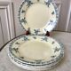 set of 6 dessert plates Terre de Fer St Amand model "Athens" XXth